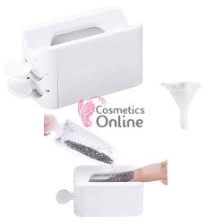 Recipient din plastic pentru pudra French sau Dipping RPF03 Alb cu palnie